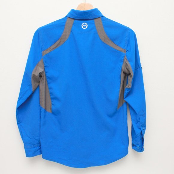 Magellan Outdoors Women's Fish Gear Magi Wick Roll Tab Sleeve Button Front Shirt - Picture 2 of 8